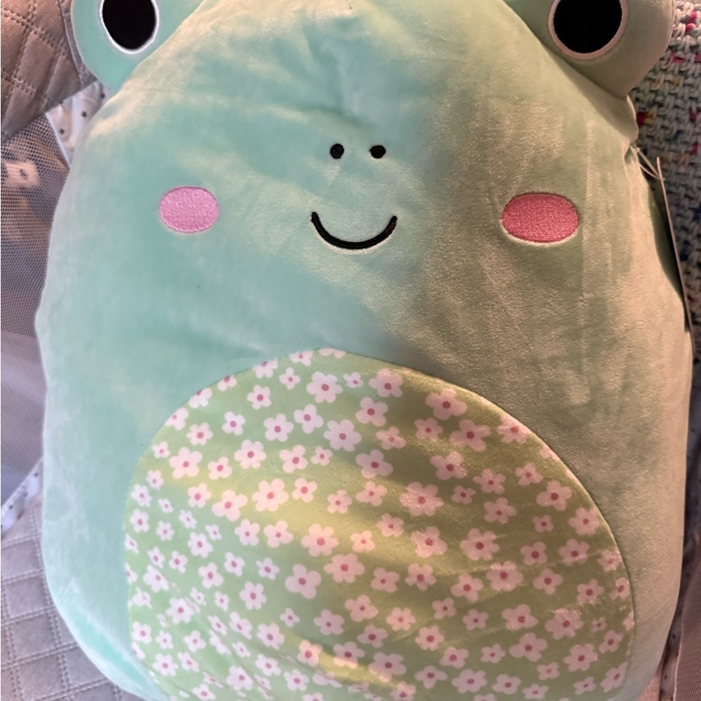 Squishmallow Cute Green Frog Plush Toy